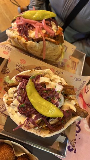 The Classic Lowlander (front) and El Pastor (back)  at Karma Kebab in Amsterdam