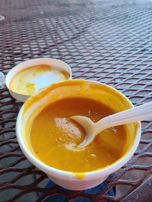 Roasted Kabocha soup at Annapurna's World Vegetarian Cafe in Santa Fe