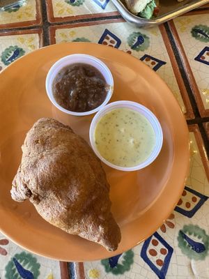 Samosa   at Annapurna's World Vegetarian Cafe in Santa Fe