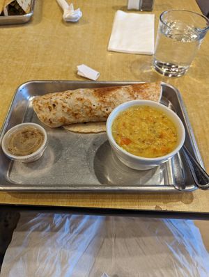 Masala dosa at Annapurna's World Vegetarian Cafe in Santa Fe
