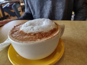 Vegan Latte at Annapurna's World Vegetarian Cafe in Santa Fe