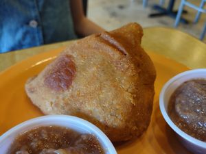 Samosa at Annapurna's World Vegetarian Cafe in Santa Fe