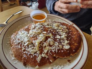 Chai Pancakes at Annapurna's World Vegetarian Cafe in Santa Fe