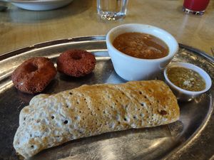 The South Indian Dinner at Annapurna's World Vegetarian Cafe in Santa Fe