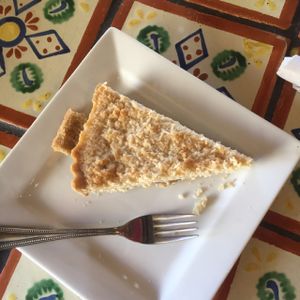 coconut cream pie (vegan) at Annapurna's World Vegetarian Cafe in Santa Fe