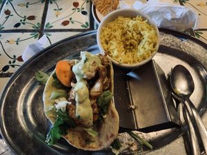   at Annapurna's World Vegetarian Cafe in Santa Fe