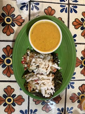 Vegan Poblano  at Annapurna's World Vegetarian Cafe in Santa Fe