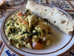 Tofu scramble  at Annapurna's World Vegetarian Cafe in Santa Fe