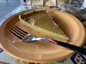 Pumpkin cheesecake  at Annapurna's World Vegetarian Cafe in Santa Fe