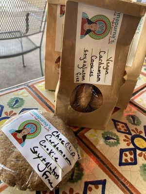 Cookies for the road and take home gifts   at Annapurna's World Vegetarian Cafe in Santa Fe