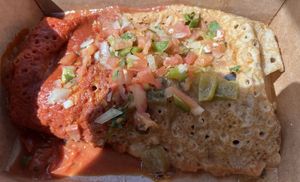 Breakfast burrito  at Annapurna's World Vegetarian Cafe in Santa Fe