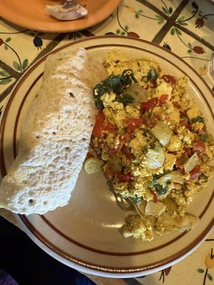 Tofu scramble   at Annapurna's World Vegetarian Cafe in Santa Fe