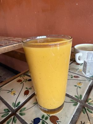 Mango lassi   at Annapurna's World Vegetarian Cafe in Santa Fe