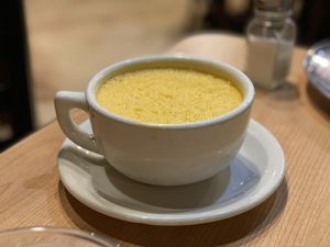 Golden milk at Annapurna's World Vegetarian Cafe in Santa Fe