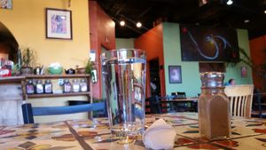 the dining area at Annapurna’s World Vegetarian Cafe at Annapurna's World Vegetarian Cafe in Santa Fe