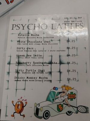 They have Soy milk and Almond milk for coffee at Psycho Donuts in Campbell
