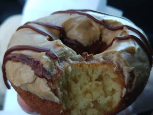 $3.00 Espresso Yo' Self Vegan Cake Donut: We really liked this donut and we don't normally like cake donuts, delicious flavor and texture at Psycho Donuts in Campbell