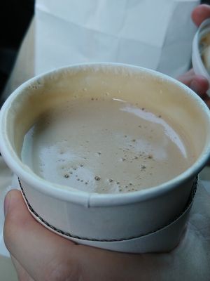 $4.75 Medium Dirty Jack: Spiced Pumpkin Chai Latte: Super Delicious, highly recommend. We subbed soy milk at Psycho Donuts in Campbell