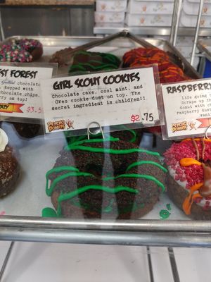 $2.75 Girl Scout Cookies: Vegan Tuesday Vegan Donut Selection 2 of 13 at Psycho Donuts in Campbell