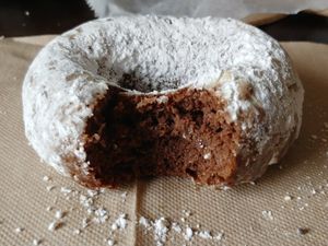 $1.95 Michael Jackson: Okay Donut, fair price. We found it on a Vegan Tuesday at Psycho Donuts in Campbell