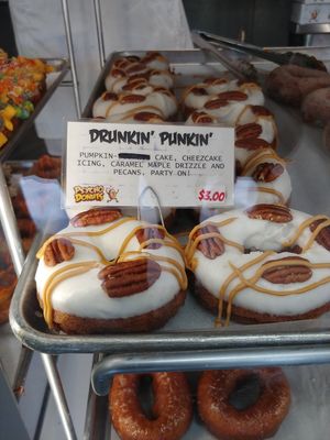 $3.00 Seasonal Drunkin' Punkin Vegan Cake Donut at Psycho Donuts in Campbell