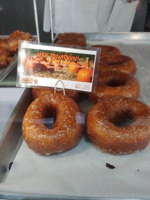 $2.25 Seasonal Hey Pumpkin Vegan Cake Donut at Psycho Donuts in Campbell