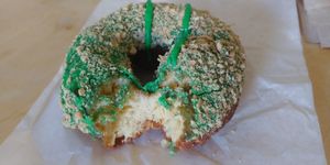 $3.00 Key Lime Pie Donut: Pretty good, not our favorite probably wouldn't order again at Psycho Donuts in Campbell