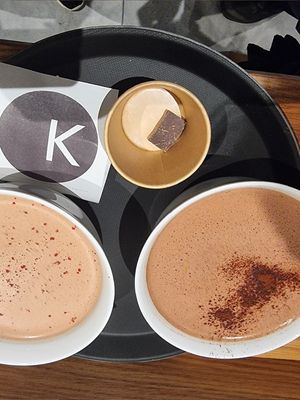 Hot chocolates at Knoops in Leeds
