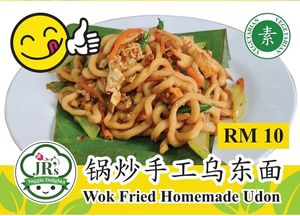 Please inform the staff if you want vegan option. Otherwise all dish come with egg. at JR's Veggie Delights in Shah Alam