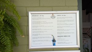 All day menu at Cassowary Café in Belmont