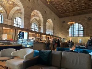 The beautiful space  at Crew Collective & Café in Montreal