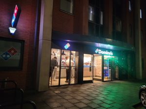 Domino's Bangor (Wales) Outside at Domino's Pizza in Bangor