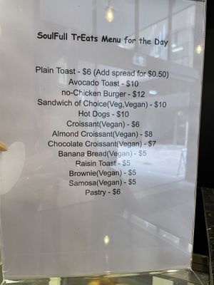 Breakfast options   at SoulFull TrEats  in North Sydney