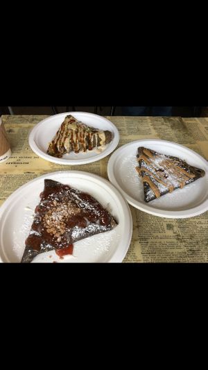 Lots of different crepes! at Flint Crepe Company in Flint