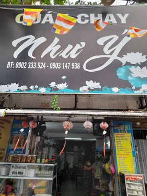 Sign outside at Như Ý in Ho Chi Minh City