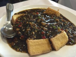 Mince Olive Roasted Tofu at Vegie Bowl in Forest Hill