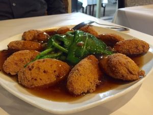Pipa tofu with Chinese broccoli  at Vegie Bowl in Forest Hill