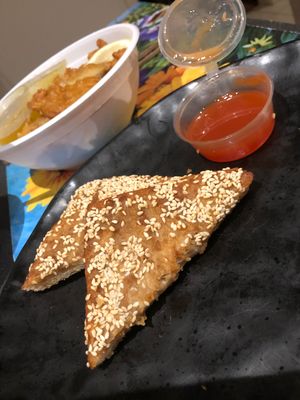 Sesame prawn toast  at Vegie Bowl in Forest Hill