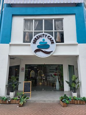 Front of restaurant at Serenity Cafe in Klang