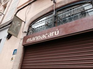 Main Sign at Cafe Mandacaru in Barcelona