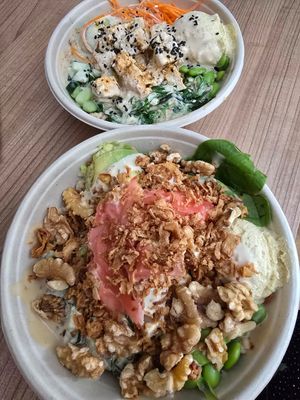 Take away bowls at Hawaiian Poké Bowl in Amsterdam