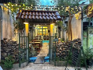 In front of Hoa Hom  at Hoa Gom - Plant-Based Café & Vegan House in Da Nang