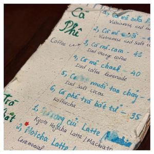Hand crafted Beverage menu at Hoa Gom - Plant-Based Café & Vegan House in Da Nang