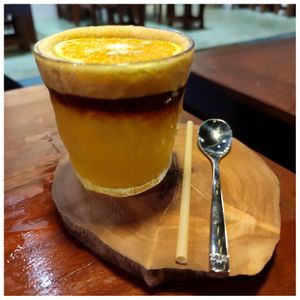 Orange coffee  at Hoa Gom - Plant-Based Café & Vegan House in Da Nang