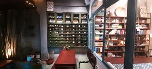 Outdoor seating at Hoa Gom - Plant-Based Café & Vegan House in Da Nang