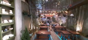 Garden tables at Hoa Gom - Plant-Based Café & Vegan House in Da Nang