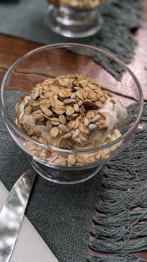 Yogurt with Granola and Fruits at Brunch da Mari Marola in Rio De Janeiro