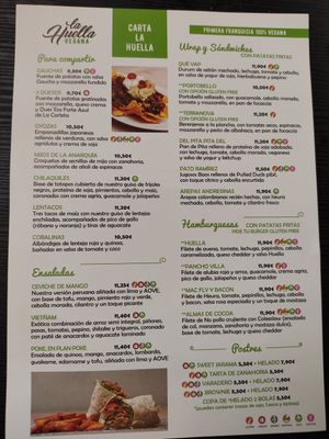 Carta at La Huella Vegana - Food Stand in Valladolid