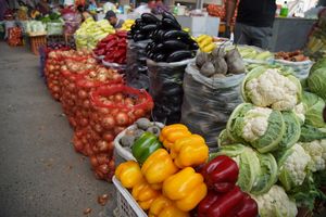 Abundant fresh produce at Siyob Bozor in Samarkand