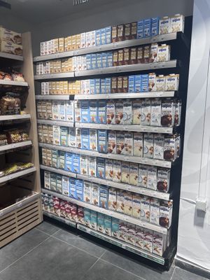 A ton of options for alternative milks!  at Macrocenter in Kas